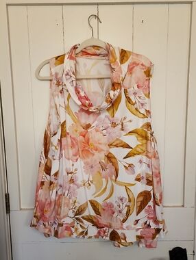 Soft Surroundings Sleeveless Floral Tunic 2X